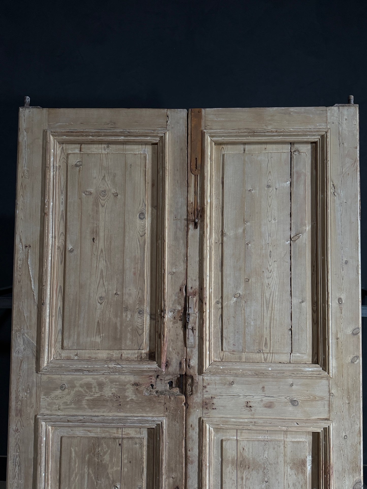 Antique Carved 2 Panel Double Doors - 67.5x101 - N510