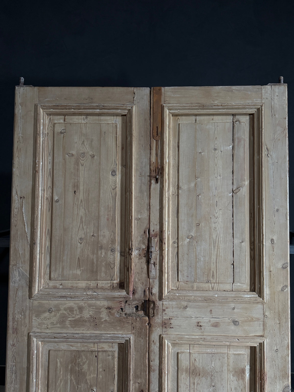 Antique Carved 2 Panel Double Doors - 67.5x101 - N510