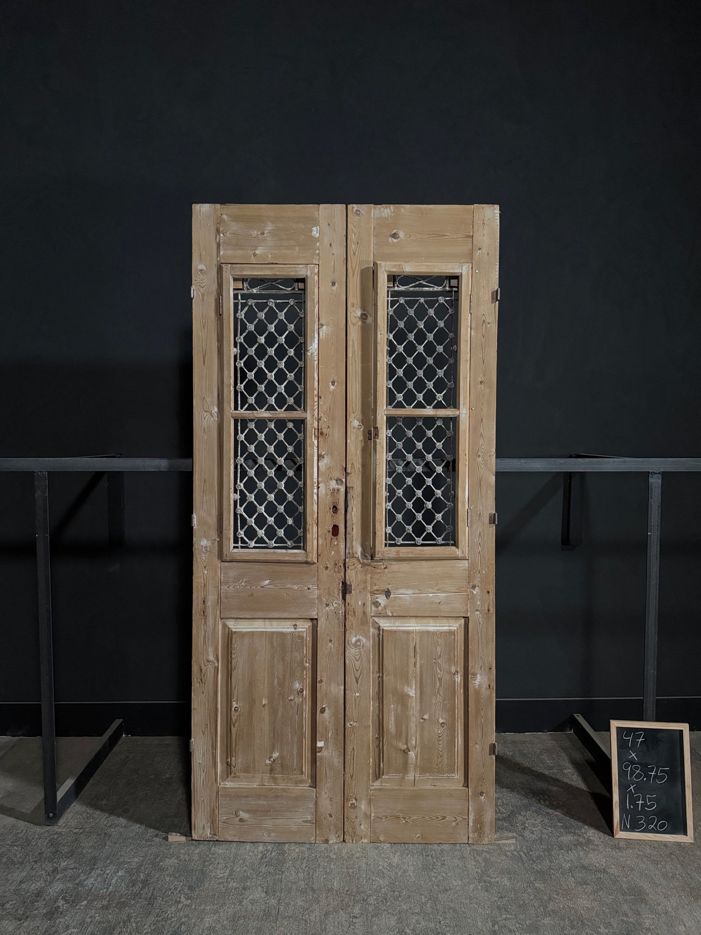 Antique Iron French Doors - 47x98.75 - N320