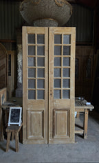 Antique Obscured Glass 12 Lite French Doors - 43.5x96.25 - L558