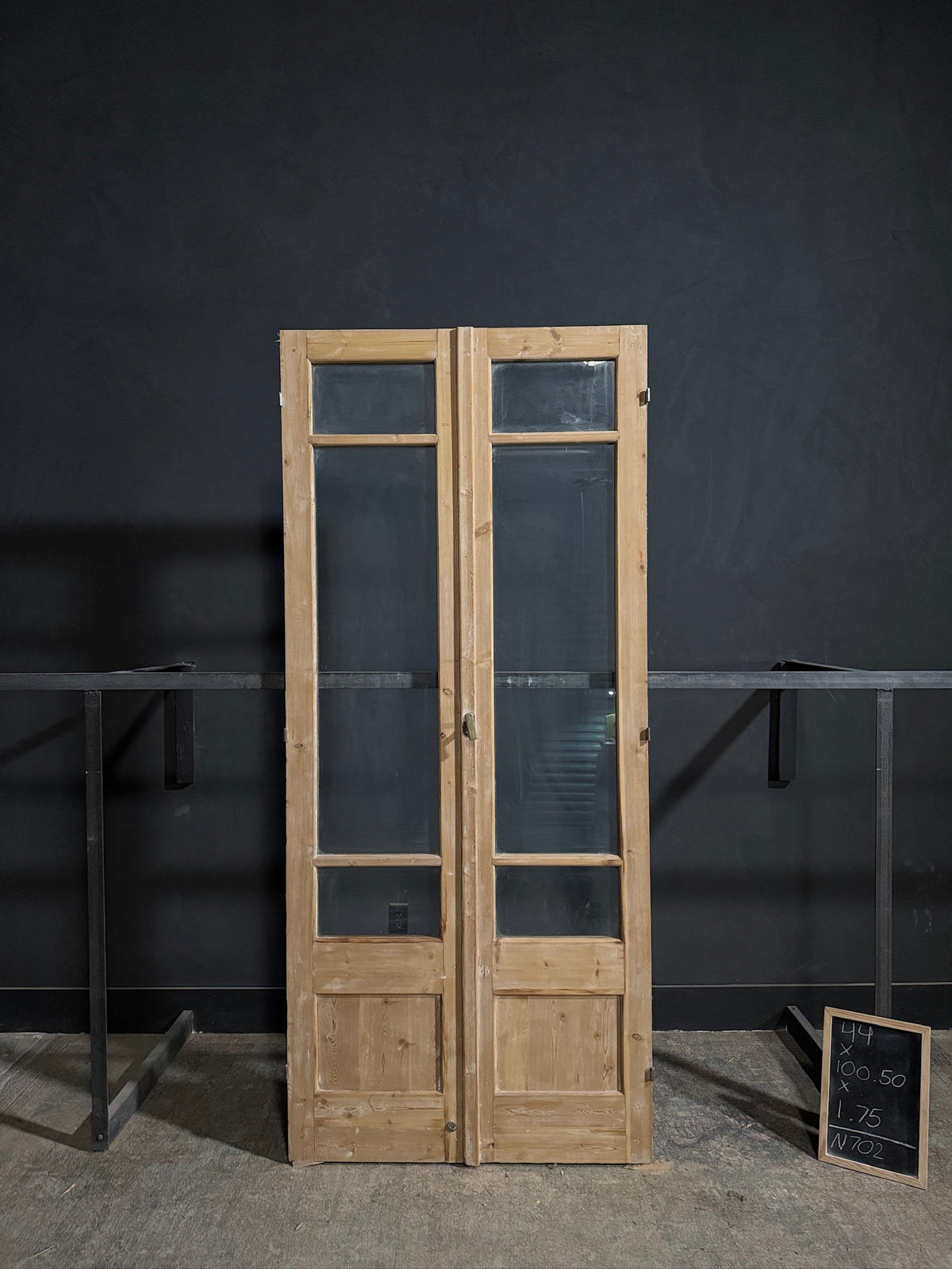 Antique Glass 2 Lite French Doors - 44x100.5 - N702