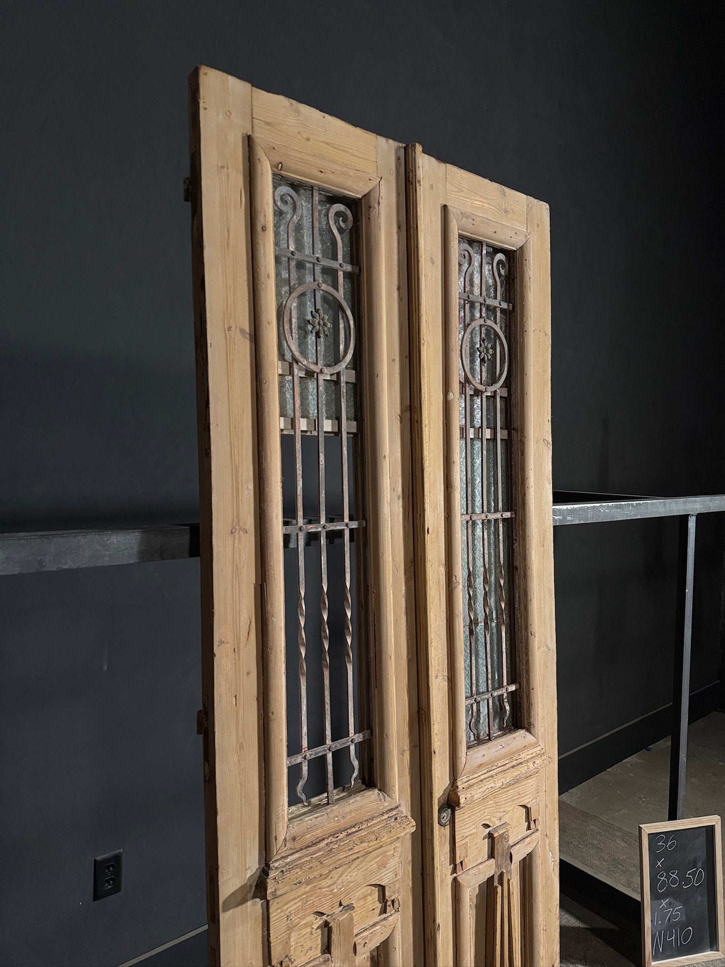 Antique Iron French Doors - 36x88.5 - N410
