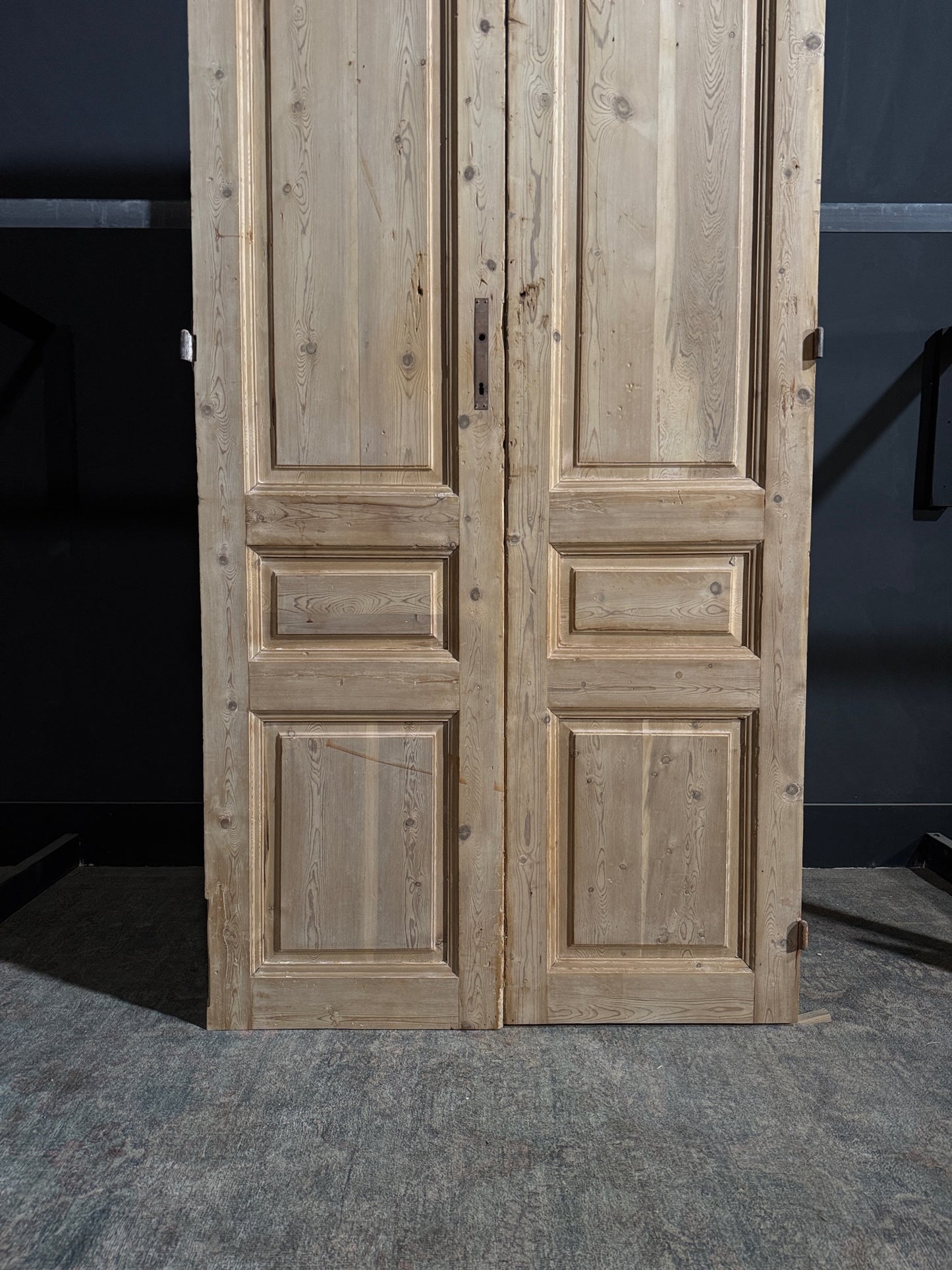 Antique 3 Panel Solid Double Doors - 43.5x97 - N160