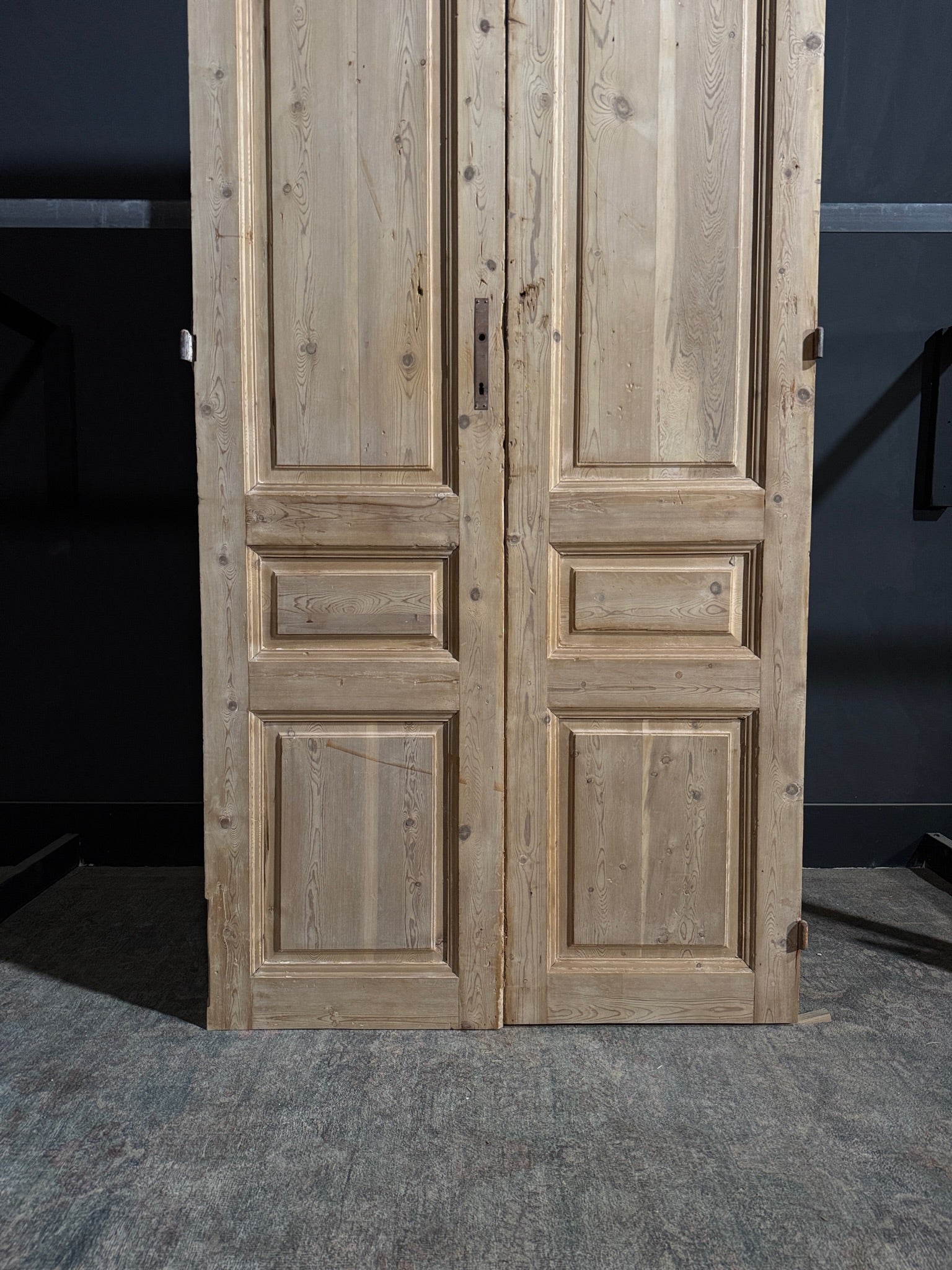 Antique 3 Panel Solid Double Doors - 43.5x97 - N160