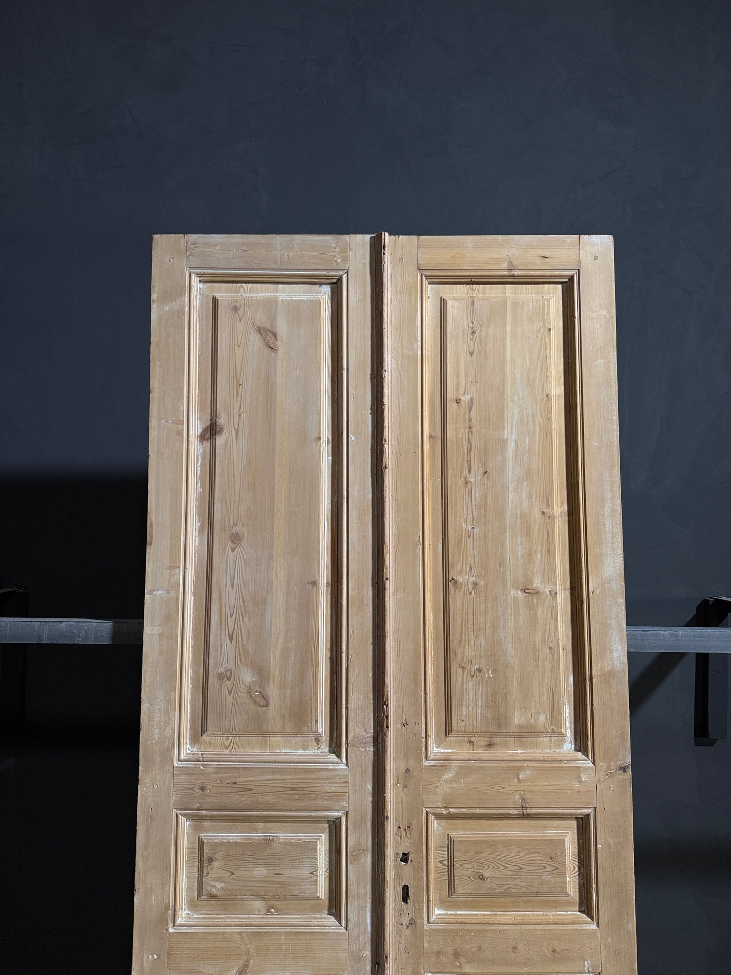 Antique 3 Panel Solid Double Doors - 42.75x96 - N184