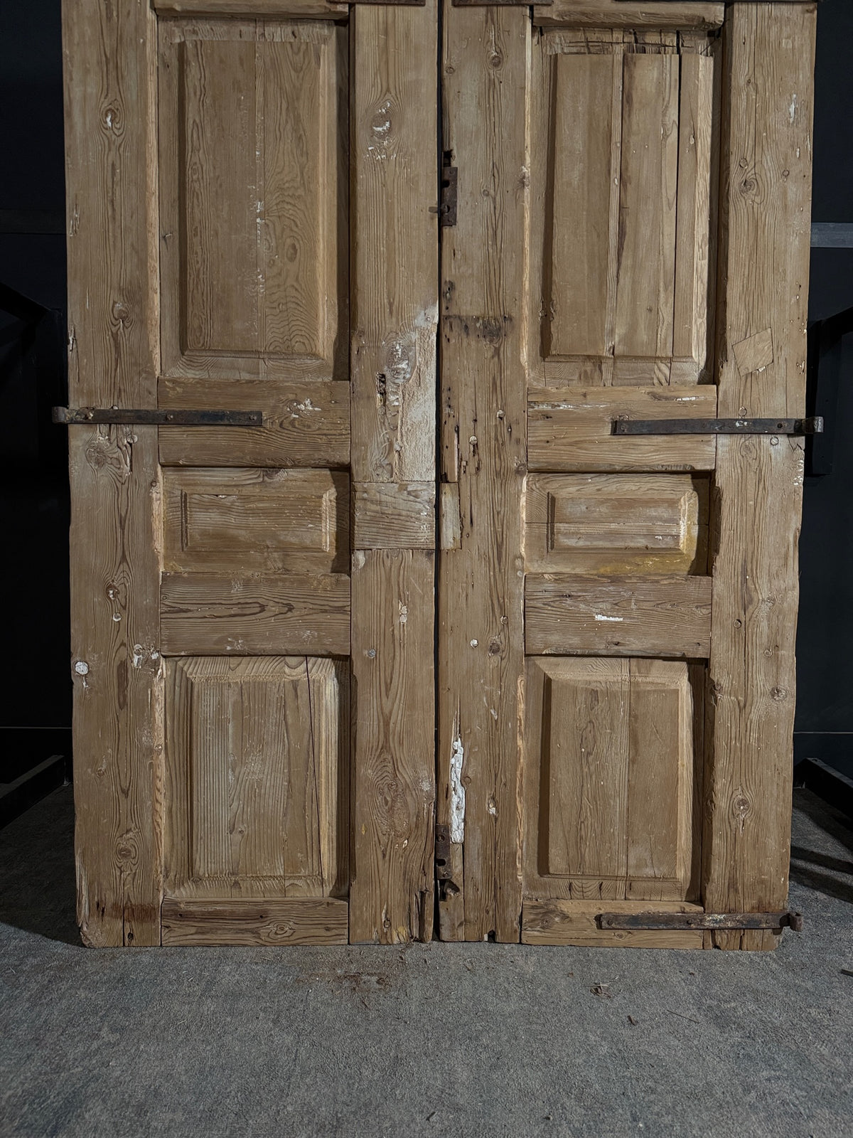 Antique 3 Panel Solid Double Doors - 58.5x79.5 - N506