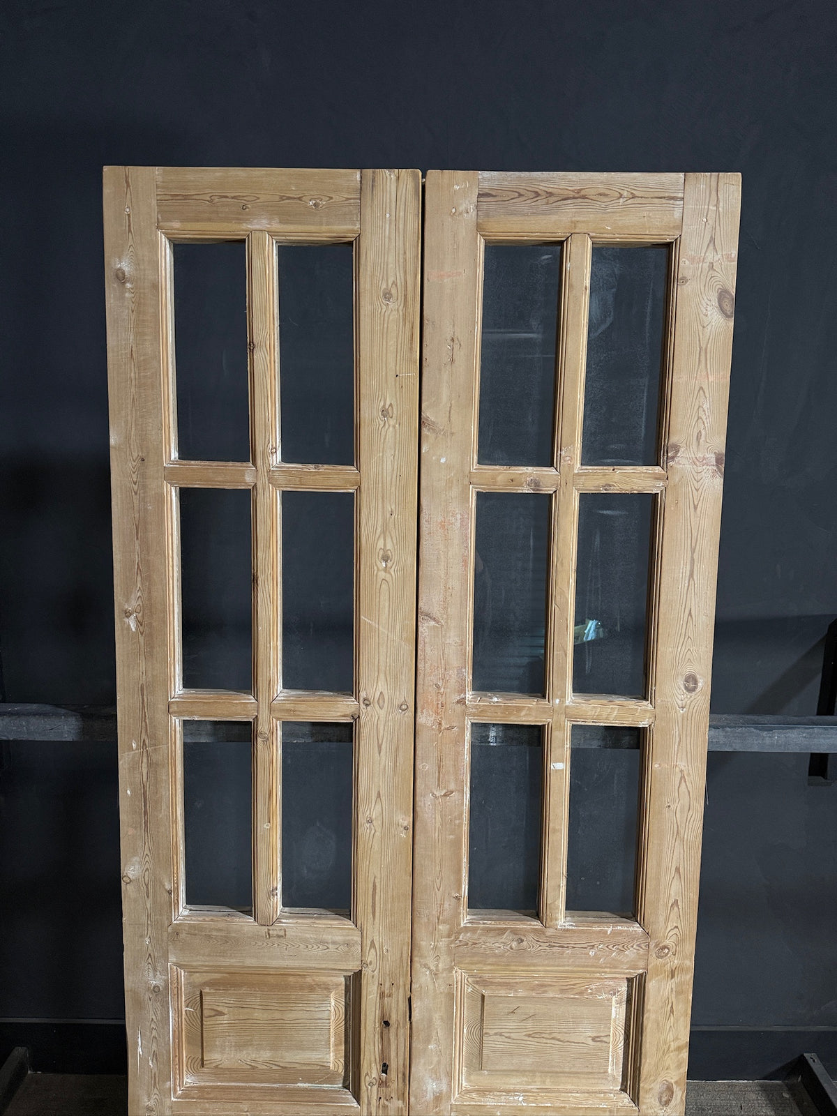Antique Glass 6 Lite French Doors - 40x95.5 - N673