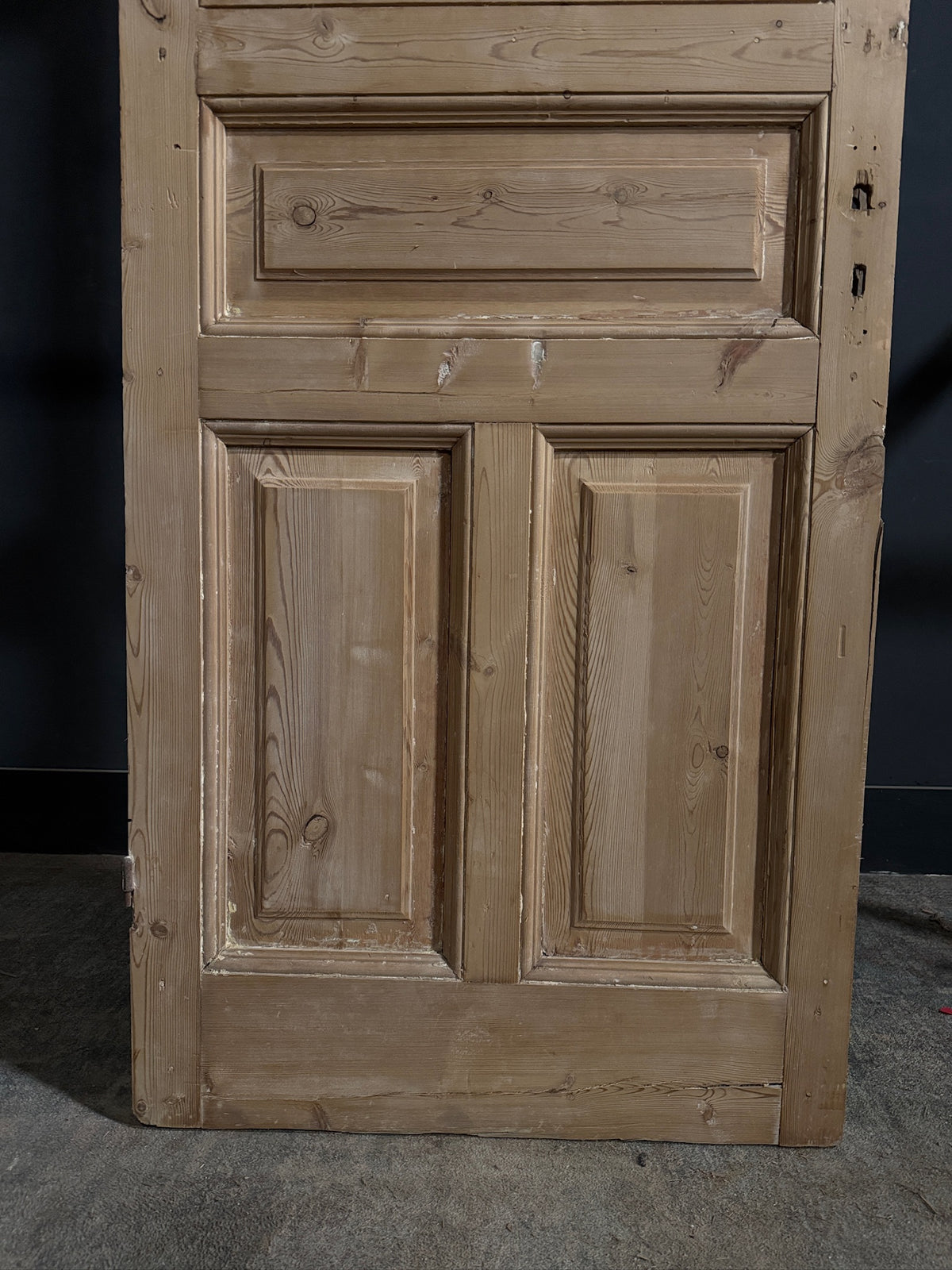 Antique Clear Glass Raised Panel Pantry Door - 32x94.25 - N758