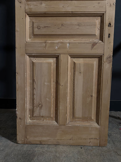 Antique Clear Glass Raised Panel Pantry Door - 32x94.25 - N758