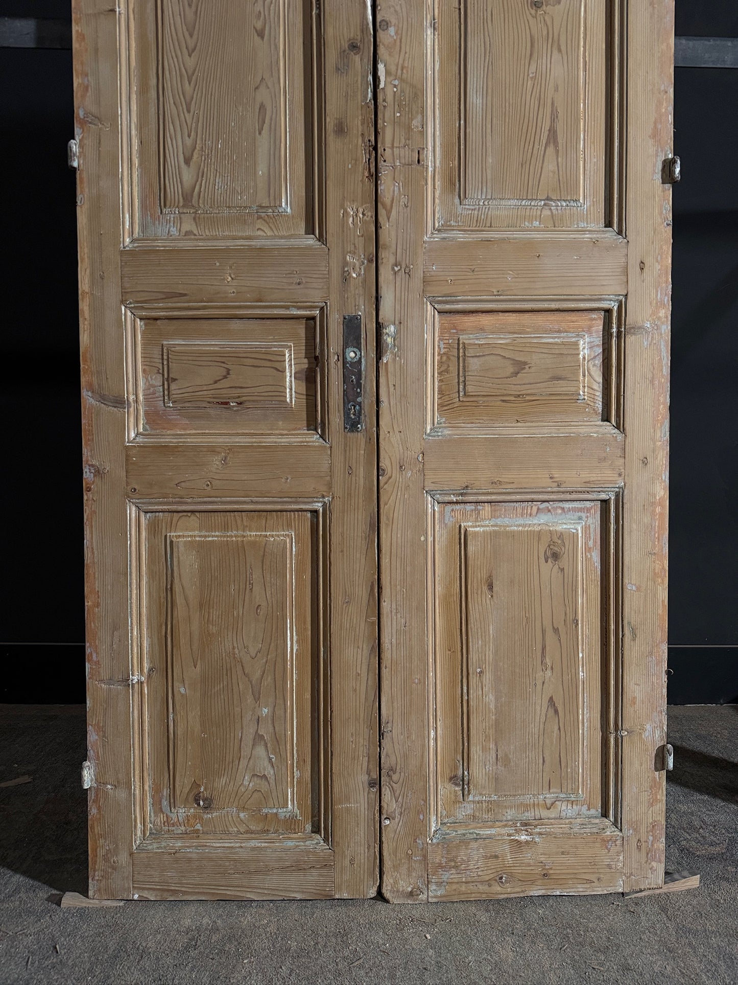 Antique 3 Panel Solid Double Doors - 39.5x89.75 - N427