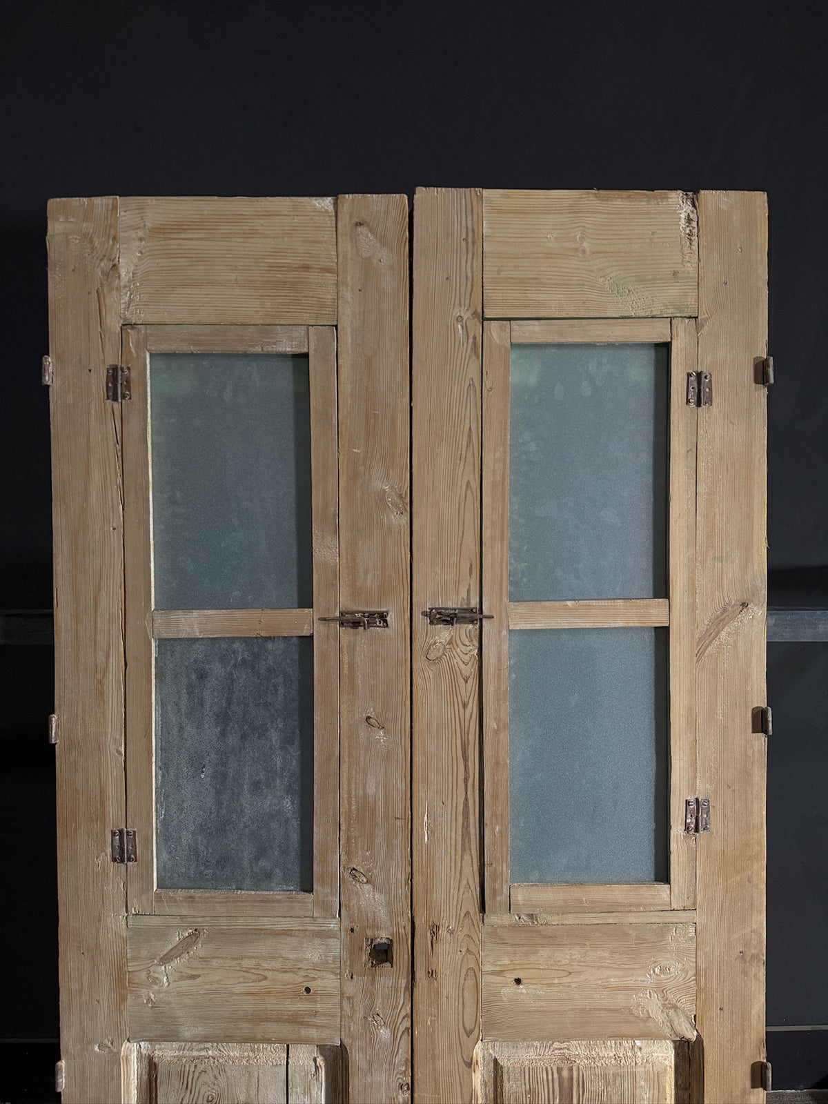 Antique Obscured Glass 2 Lite French Doors - 43x80 - N602