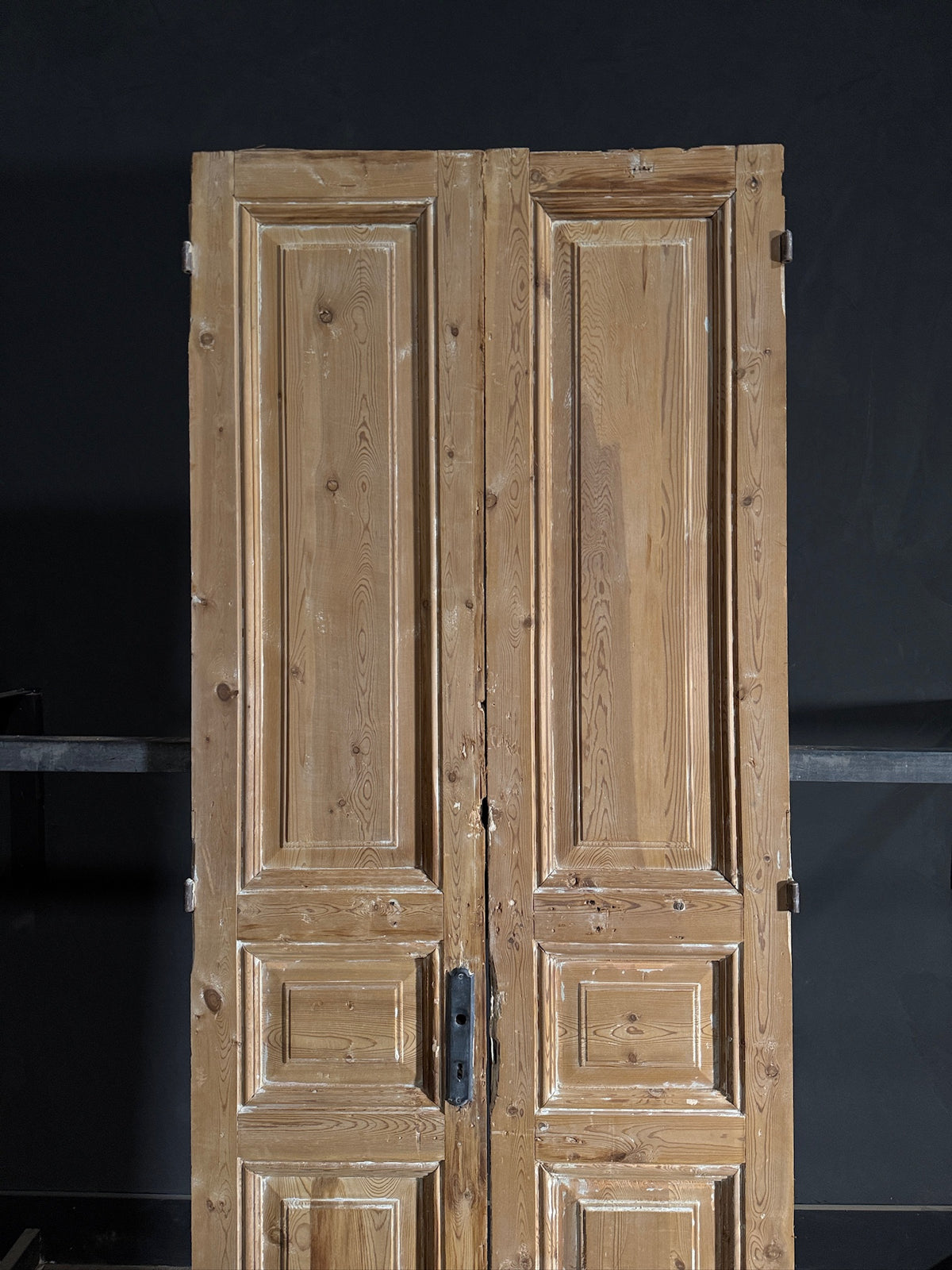 Antique 3 Panel Solid Double Doors - 36.75x97.5 - N597