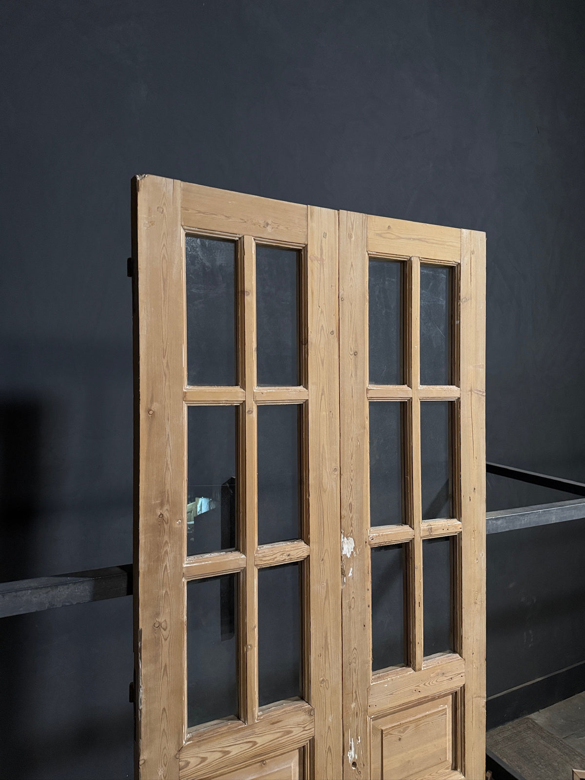 Antique Glass 6 Lite French Doors - 39.5x93.5 - N684