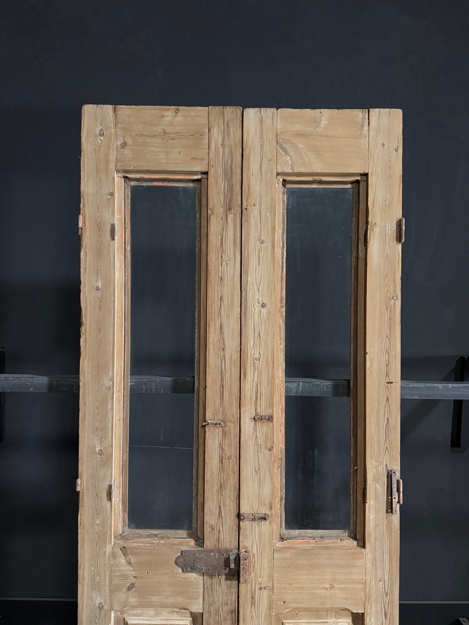 Antique Glass 1 Lite French Doors - 40x94.25 - N106