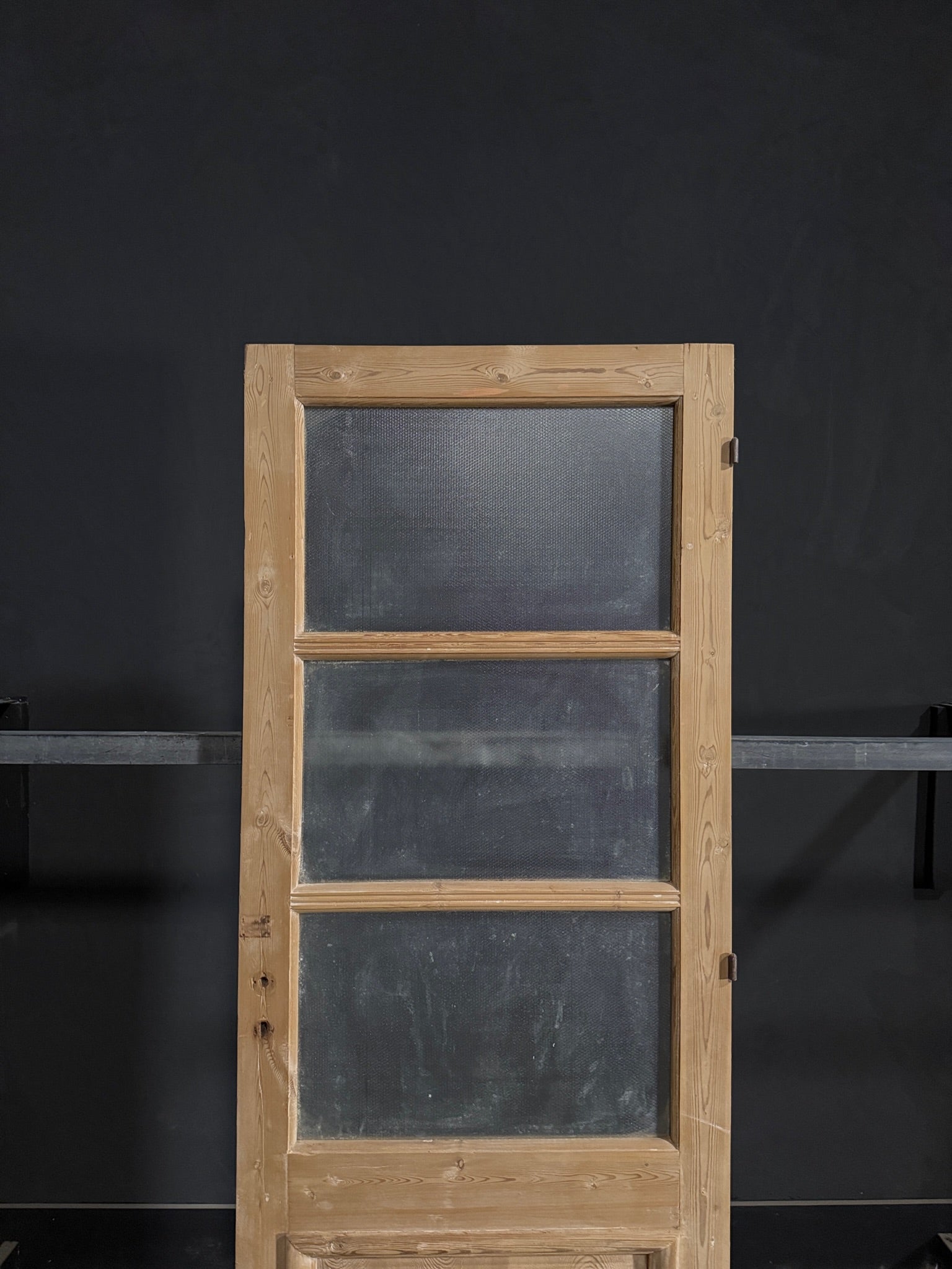 Antique Obscured Glass 3 Lite Single Door - 31.75x85.75 - N357