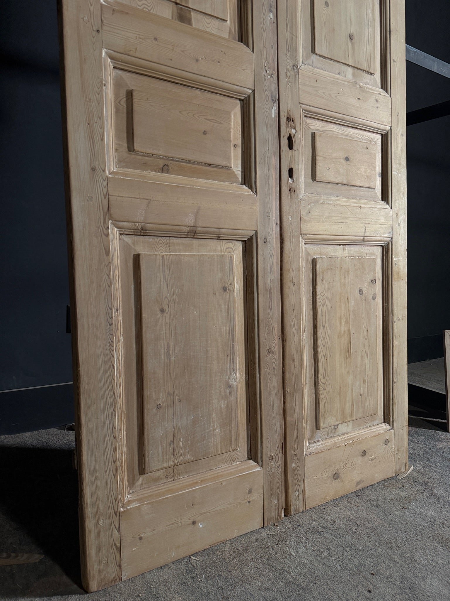 Antique 3 Panel Solid Double Doors - 44x98 - N554