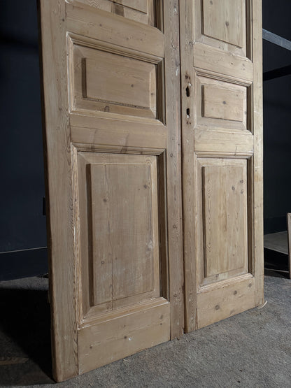 Antique 3 Panel Solid Double Doors - 44x98 - N554