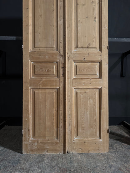 Antique 3 Panel Solid Double Doors - 43.5x103 - N88