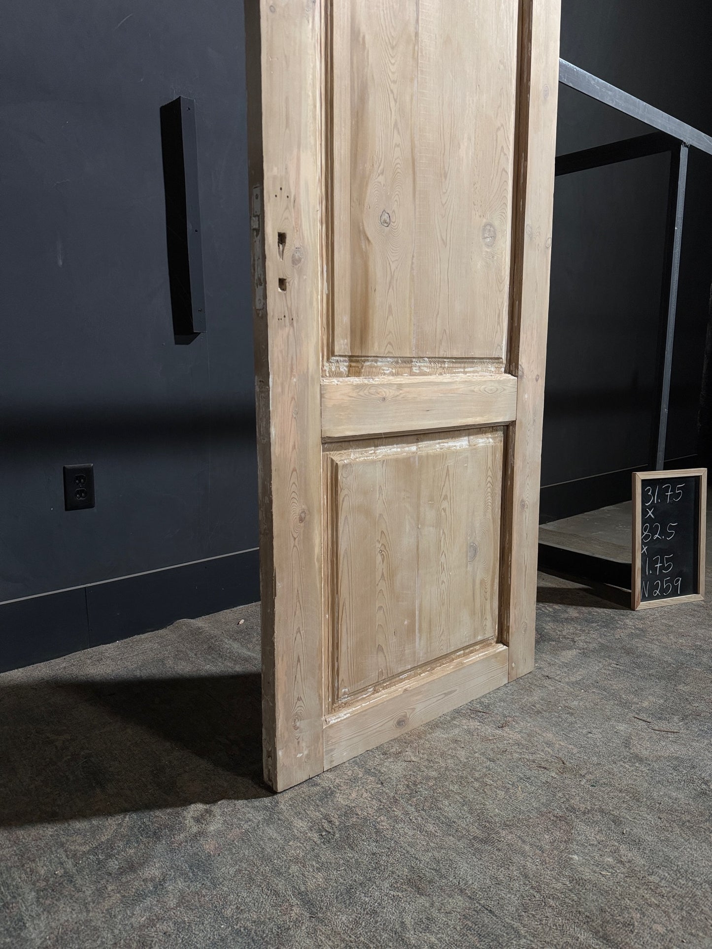 Antique 2 Panel Arched Solid Single Door - 31.75x82.5 - N259