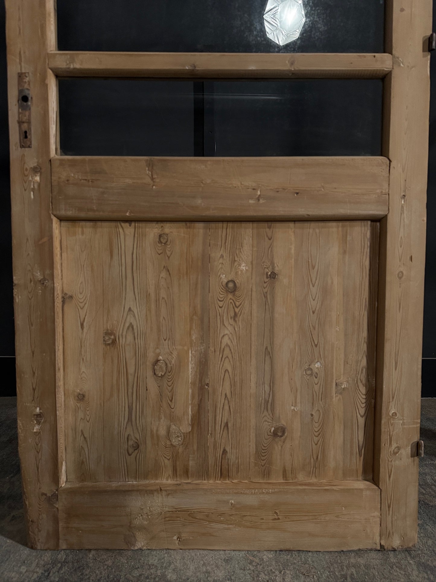 Antique Glass 3 Lite Single Door - 35.25x87.5 - N403