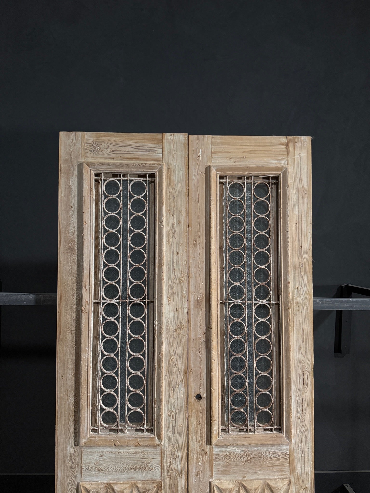 Antique Iron French Doors - 44.75x89 - N96