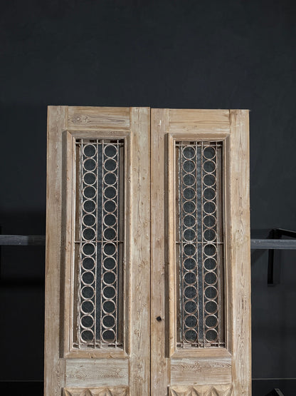 Antique Iron French Doors - 44.75x89 - N96