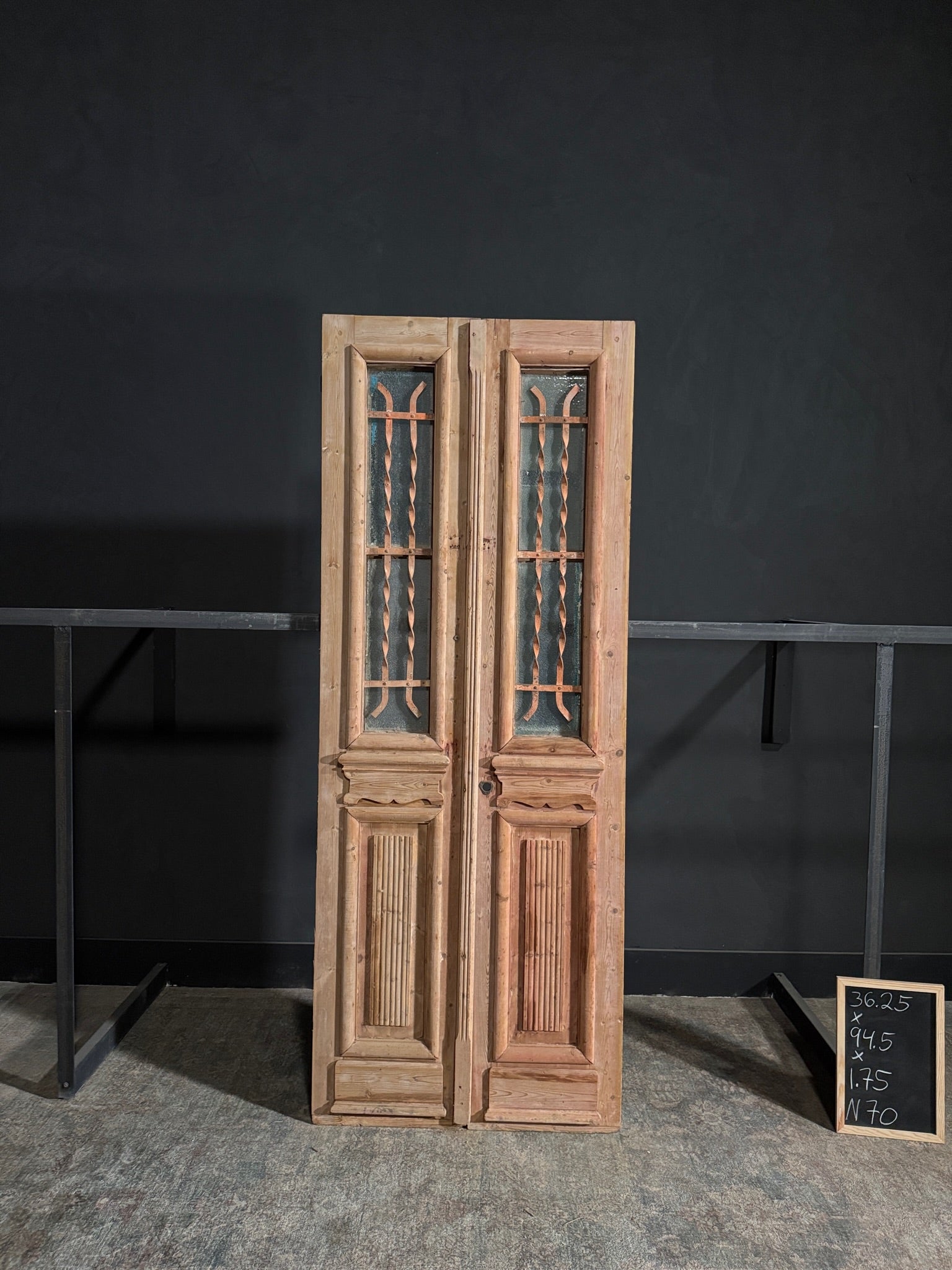 Antique Iron French Doors - 36.25x94.5 - N70
