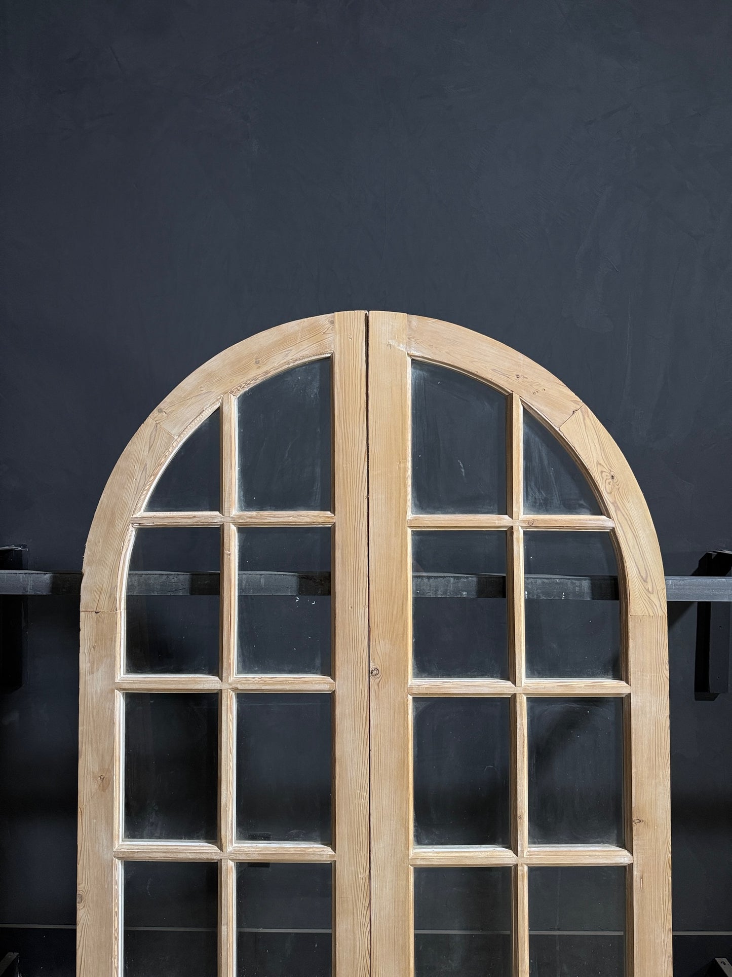 Antique Glass 5 Lite Arched French Doors - 51x83.25 - N181
