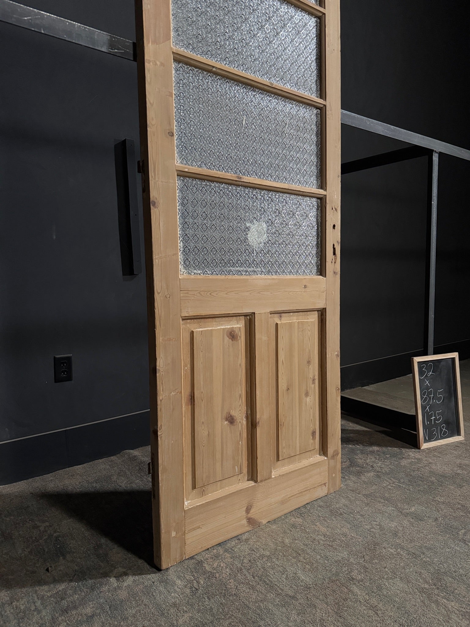 Antique Obscured Glass 4 Lite Single Door - 32x87.5 - N318