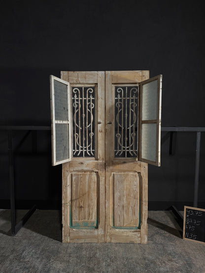 Antique Iron French Doors - 43.75x89.75 - N35