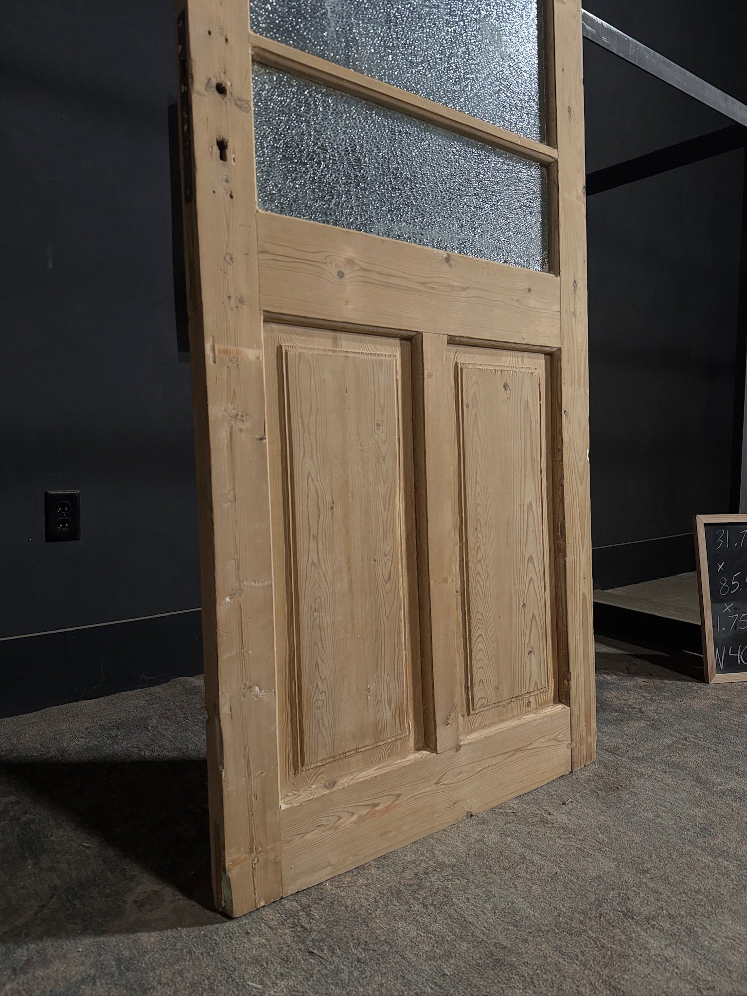 Antique Obscured Glass 4 Lite Single Door - 31.75x85.5 - N404
