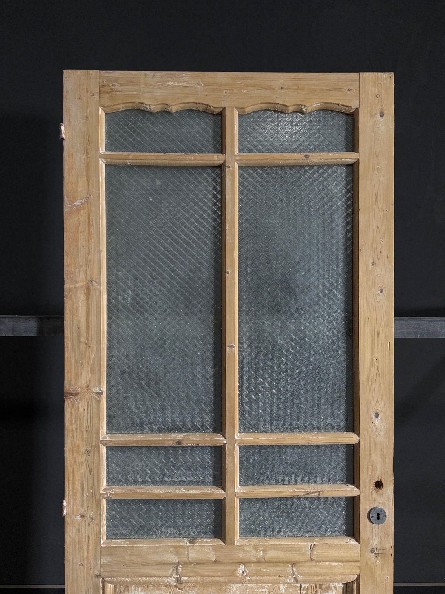 Antique Obscured Glass Single Door - 32.25x84 - N438