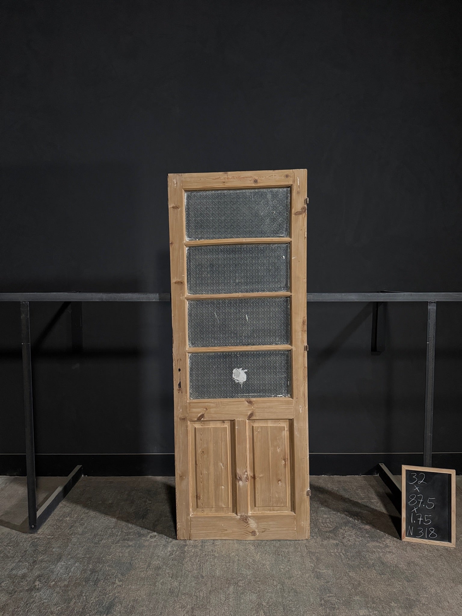 Antique Obscured Glass 4 Lite Single Door - 32x87.5 - N318