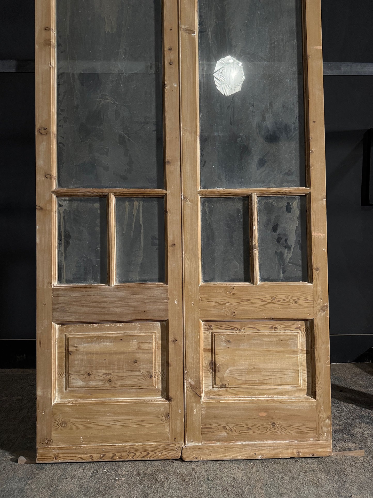 Antique Glass 4 Lite French Doors - 43x96 - N474