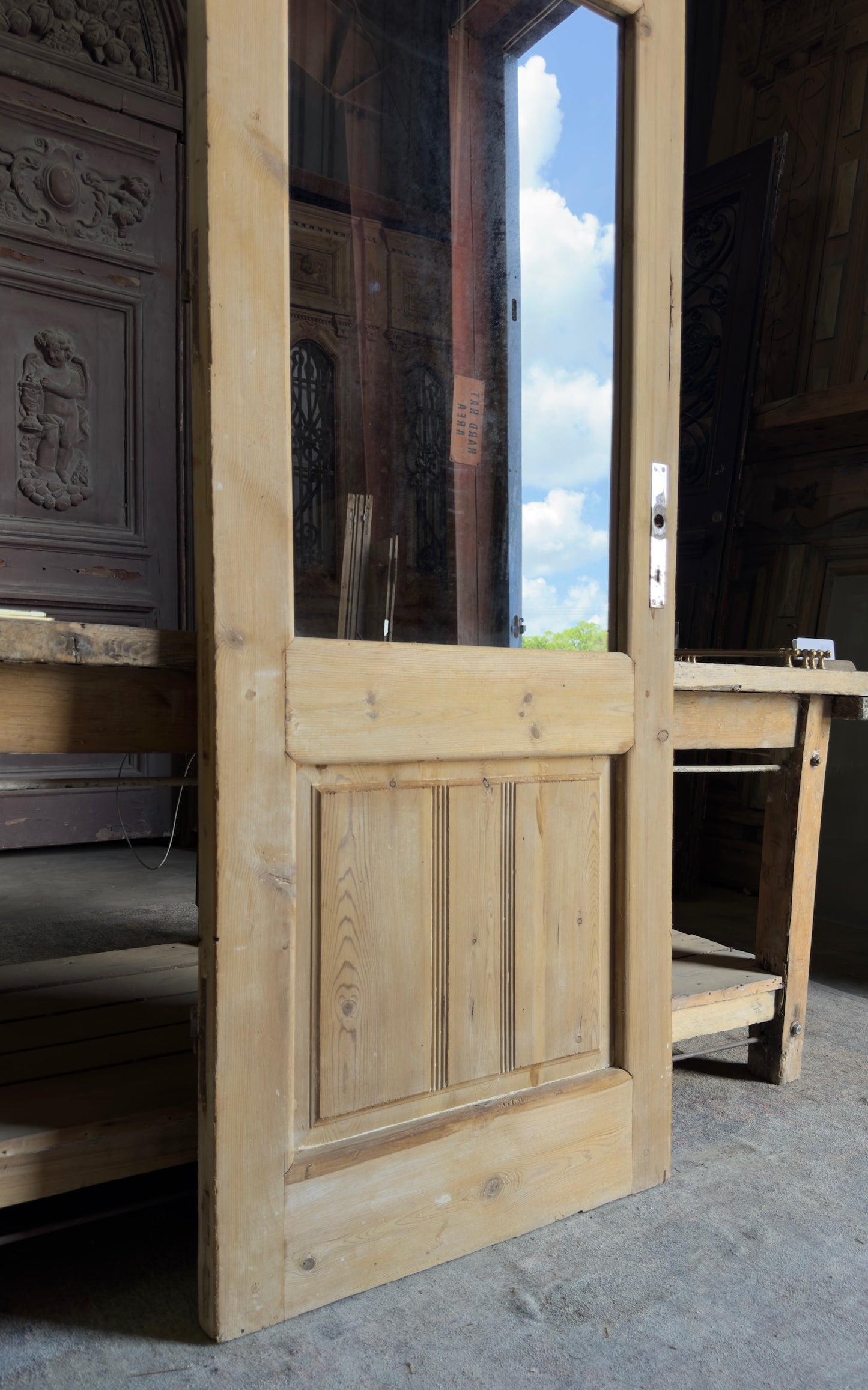 Antique Glass 3 Lite Single Door - 28.75x84.75 - L595