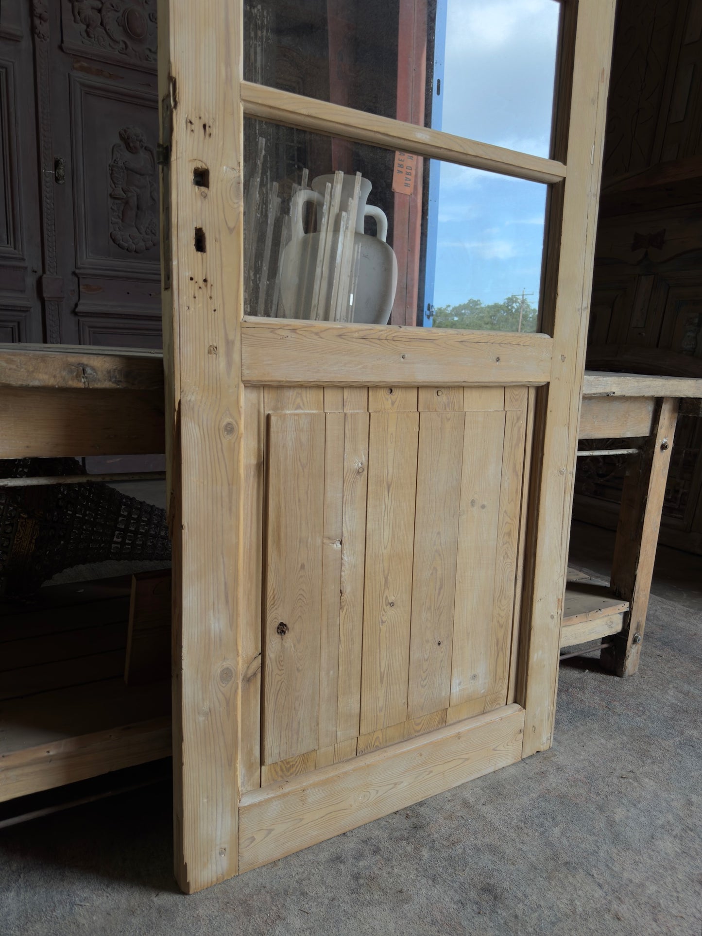 4 Lite Antique Glass Single Door - 31x83.25 K101