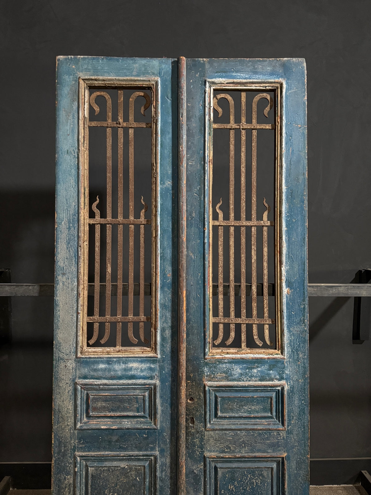 Antique Iron French Doors - 43x99 - N714