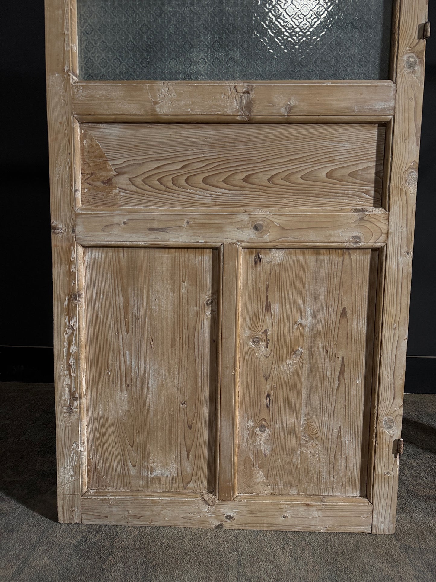 Antique Obscured Glass 2 Lite Single Door - 34.75x82.75 - N437