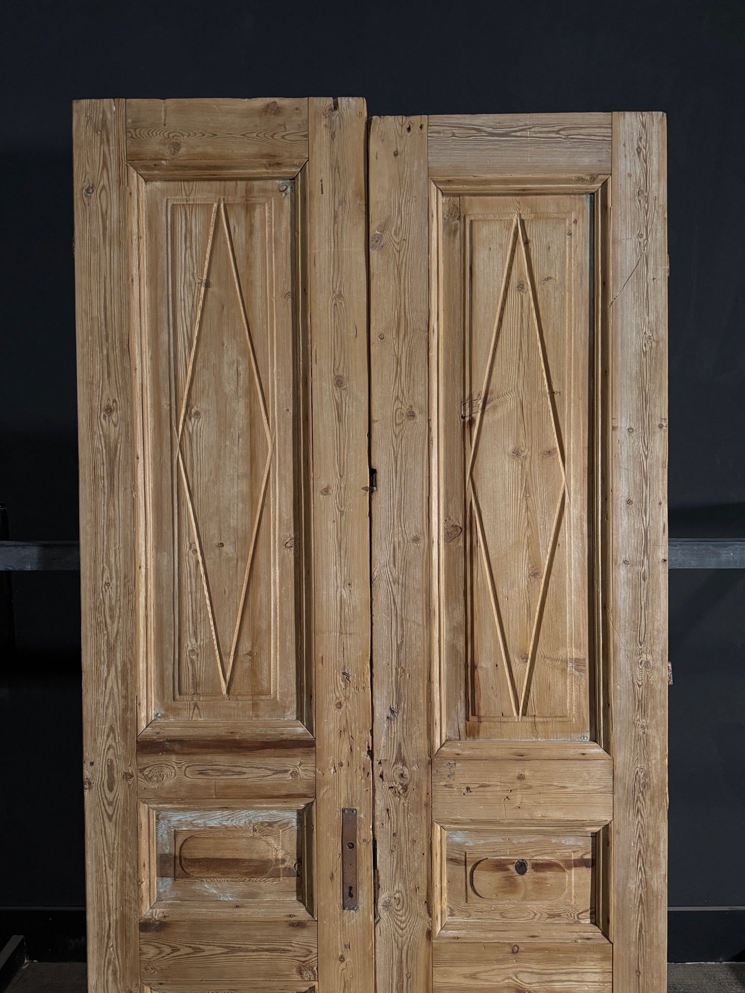 Antique Carved Double Doors - 42.75x92 - N568