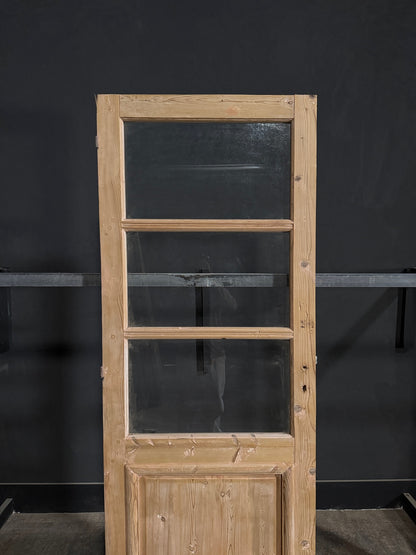 Antique Glass 3 Lite Single Door - 31.75x86 - N355