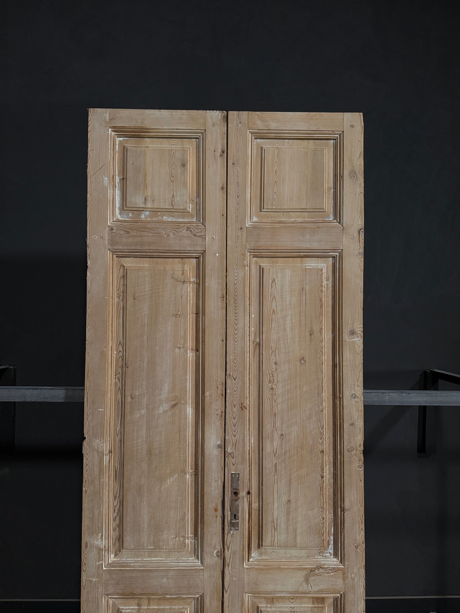 Antique 3 Panel Solid Double Doors - 41.25x102.5 - N345