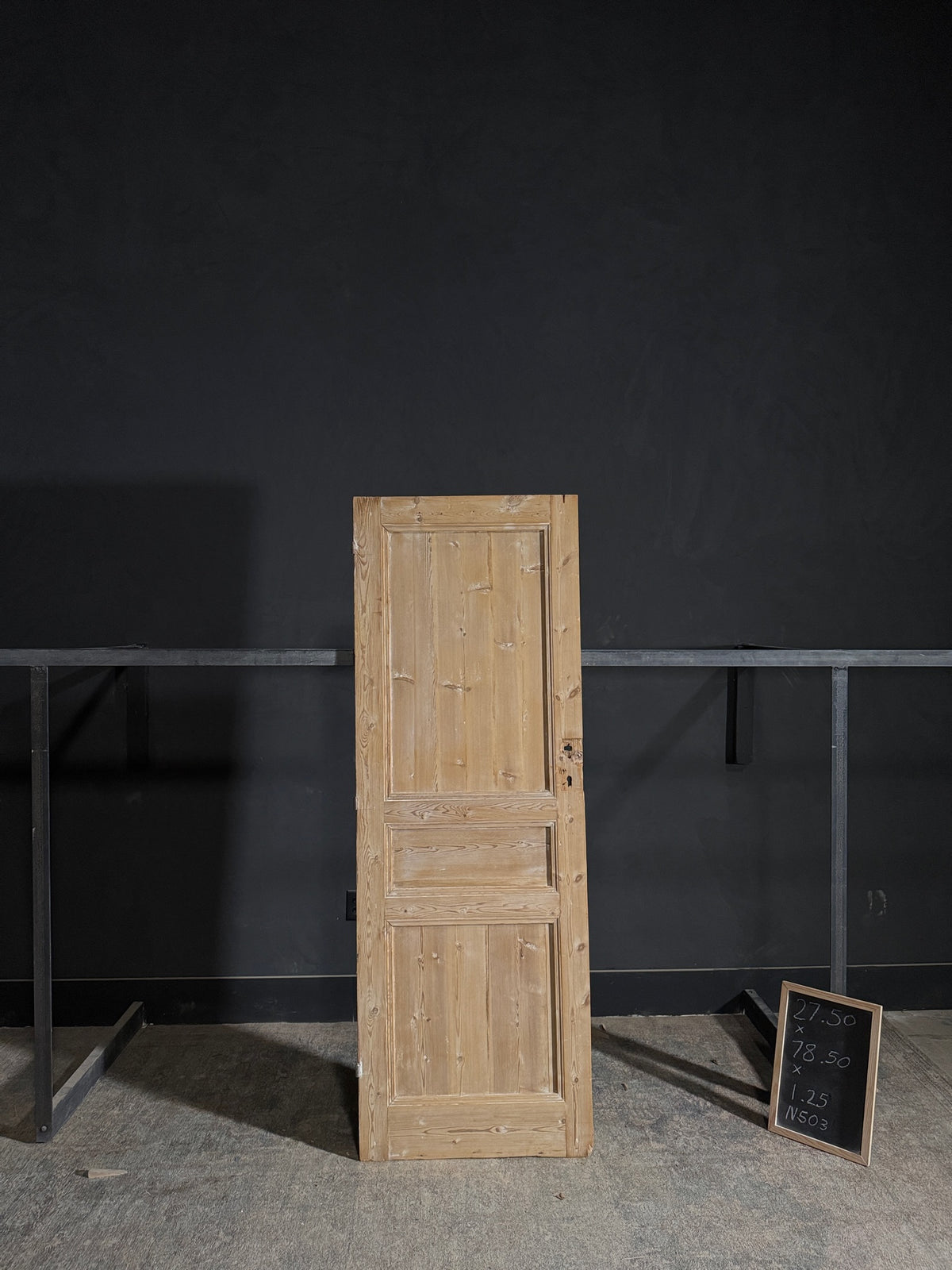 Antique 3 Panel Solid Single Door - 27.5x78.5 - N503