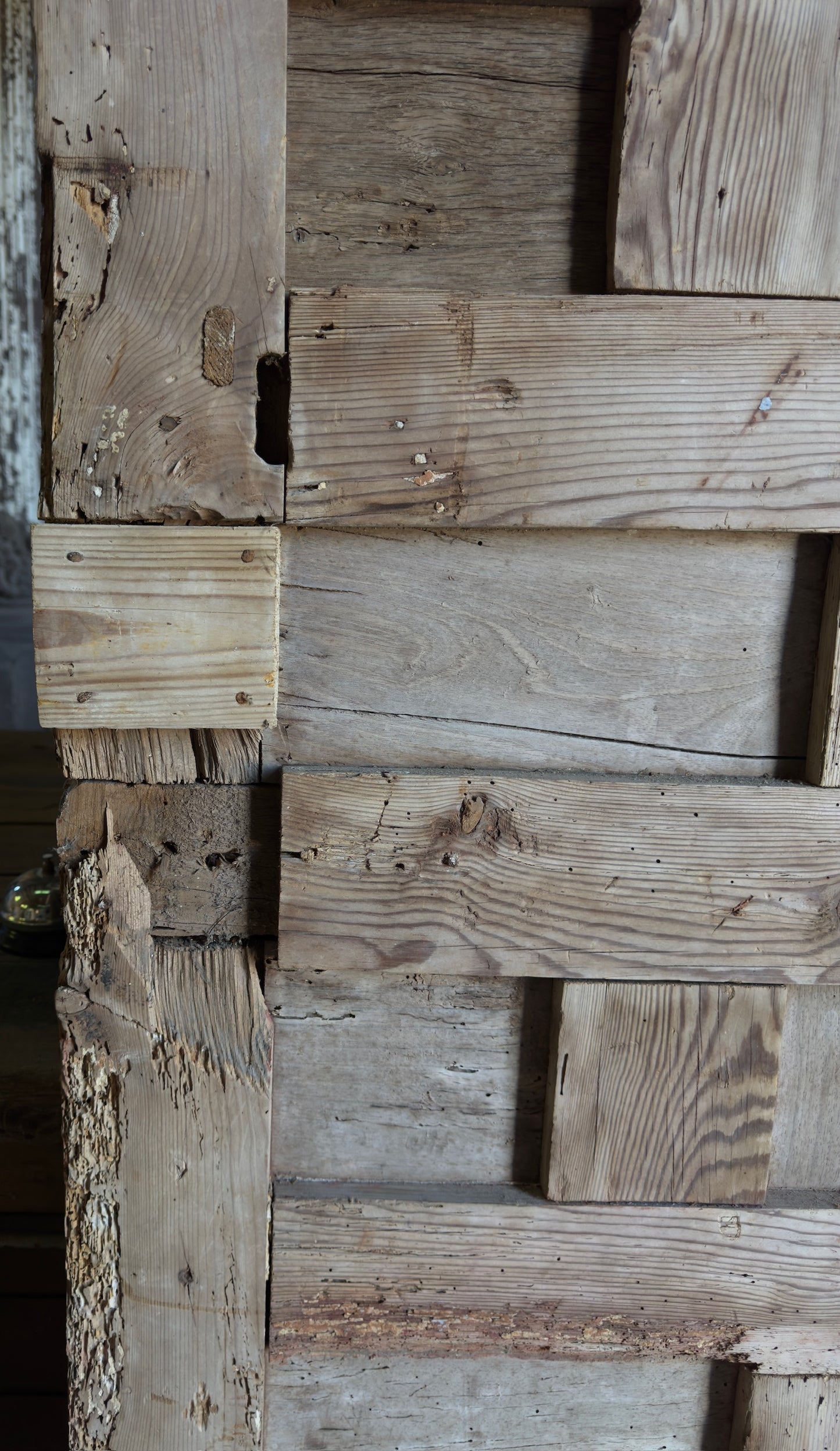 Spanish Monastery Coffered Panel Antique Single Door - 33x72 - L260