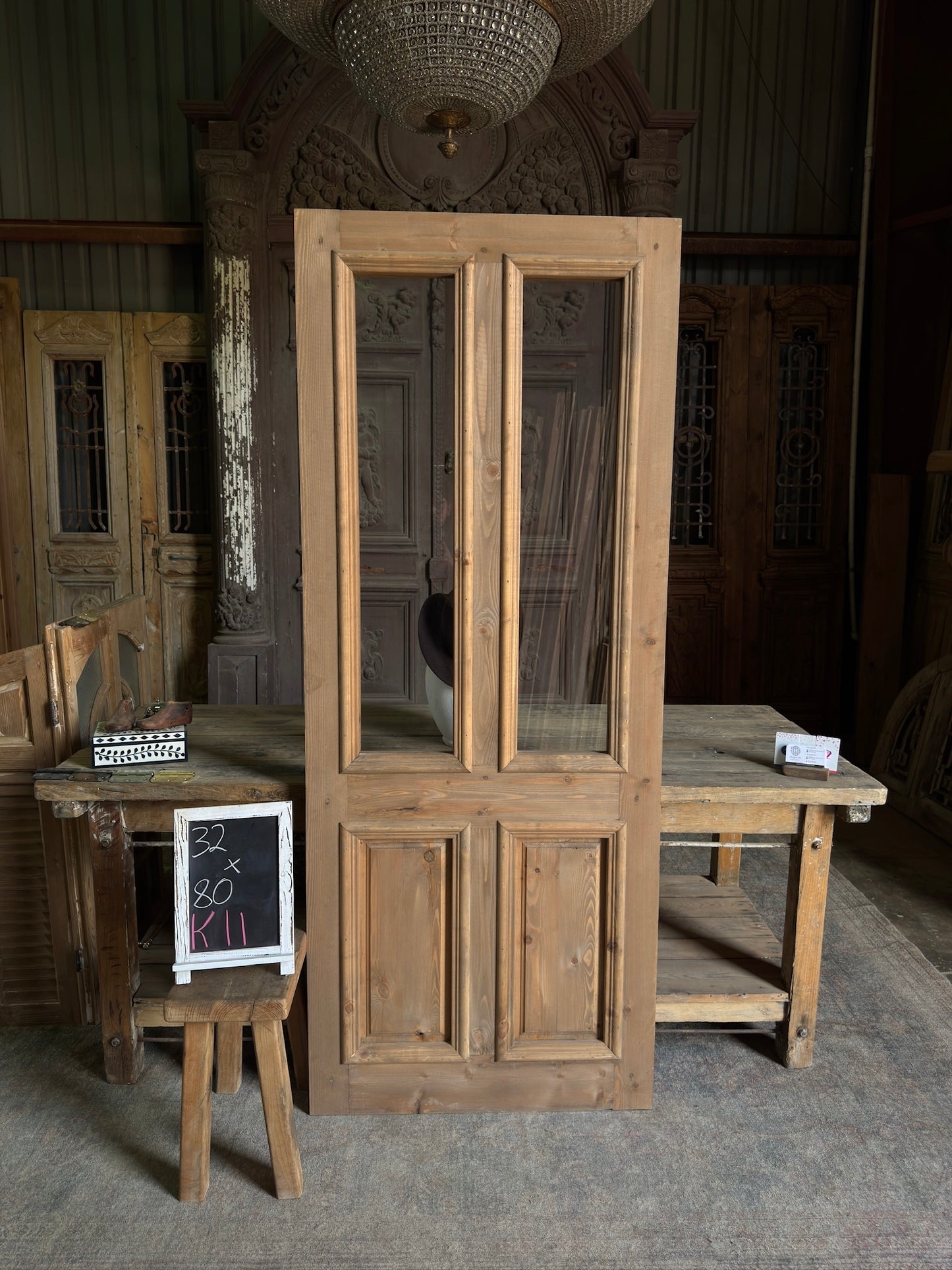 Handcrafted 2 Lite Single Glass Door - 32x80 K11