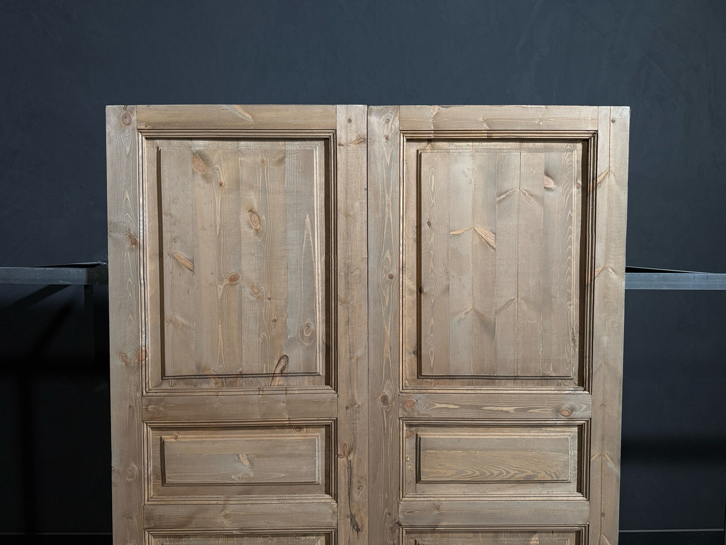 Handcrafted 3 Panel Solid French Doors - 62x80 - N230
