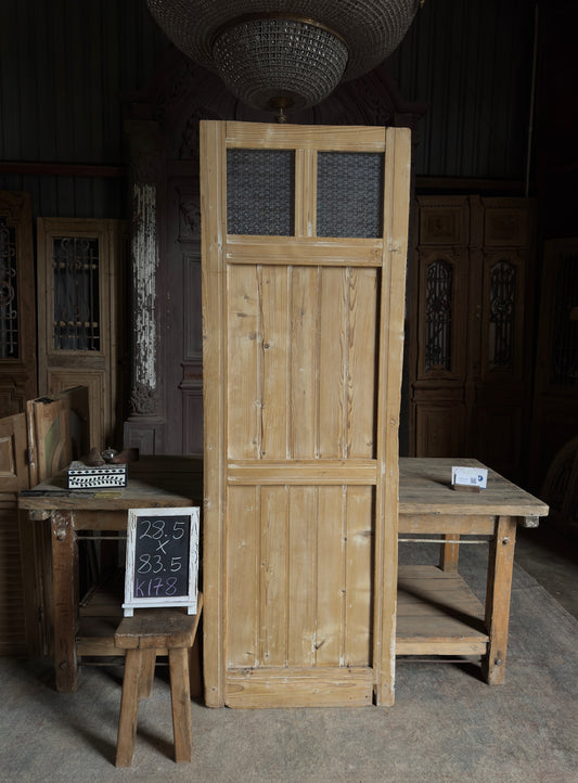 2 Lite Antique Glass Single Door - 28.5x83.5 K178