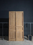 Antique 3 Panel Solid Double Doors - 51x98.5 - N665