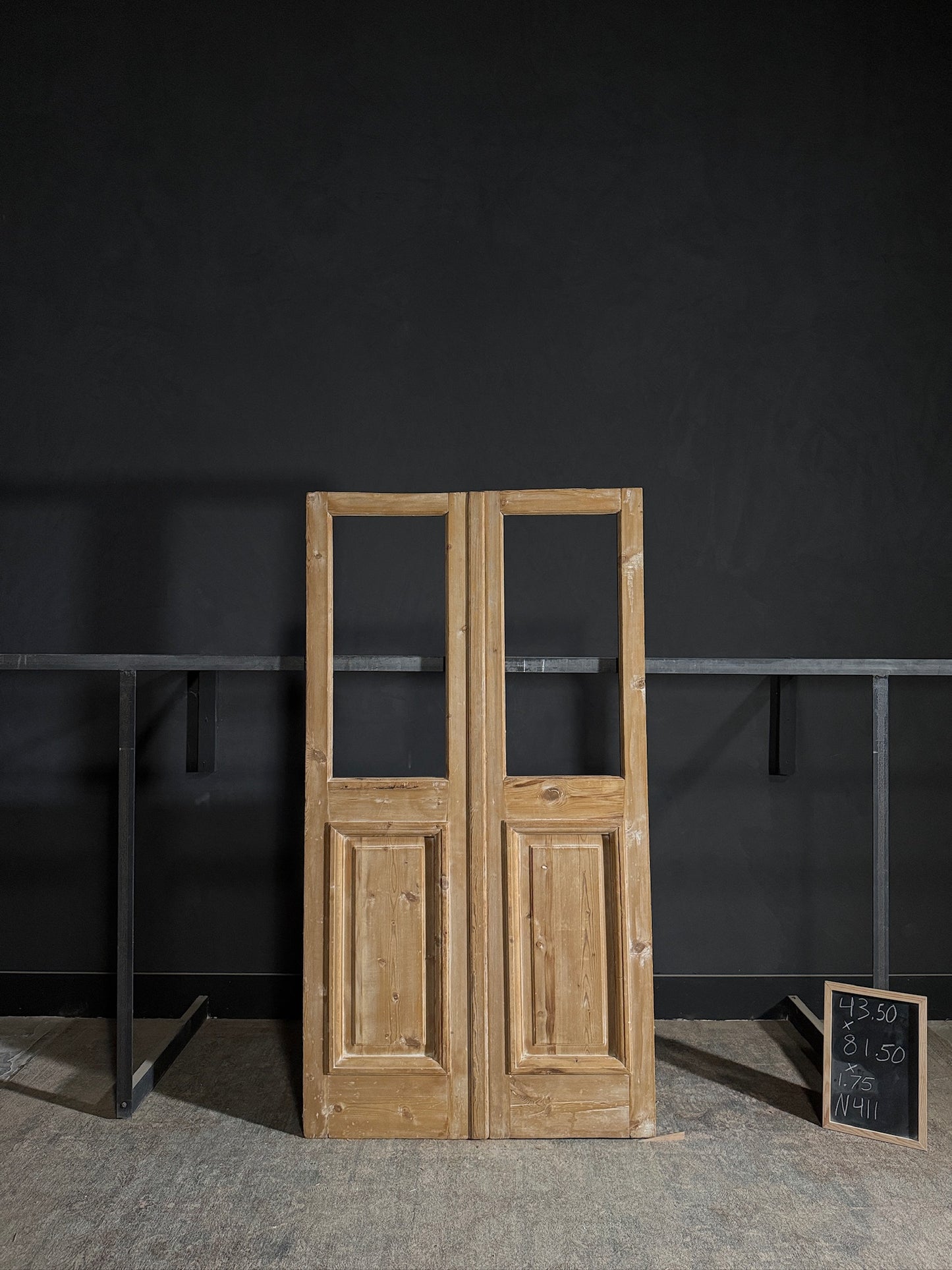 Antique Glass 1 Lite French Doors - 43.5x81.5 - N411