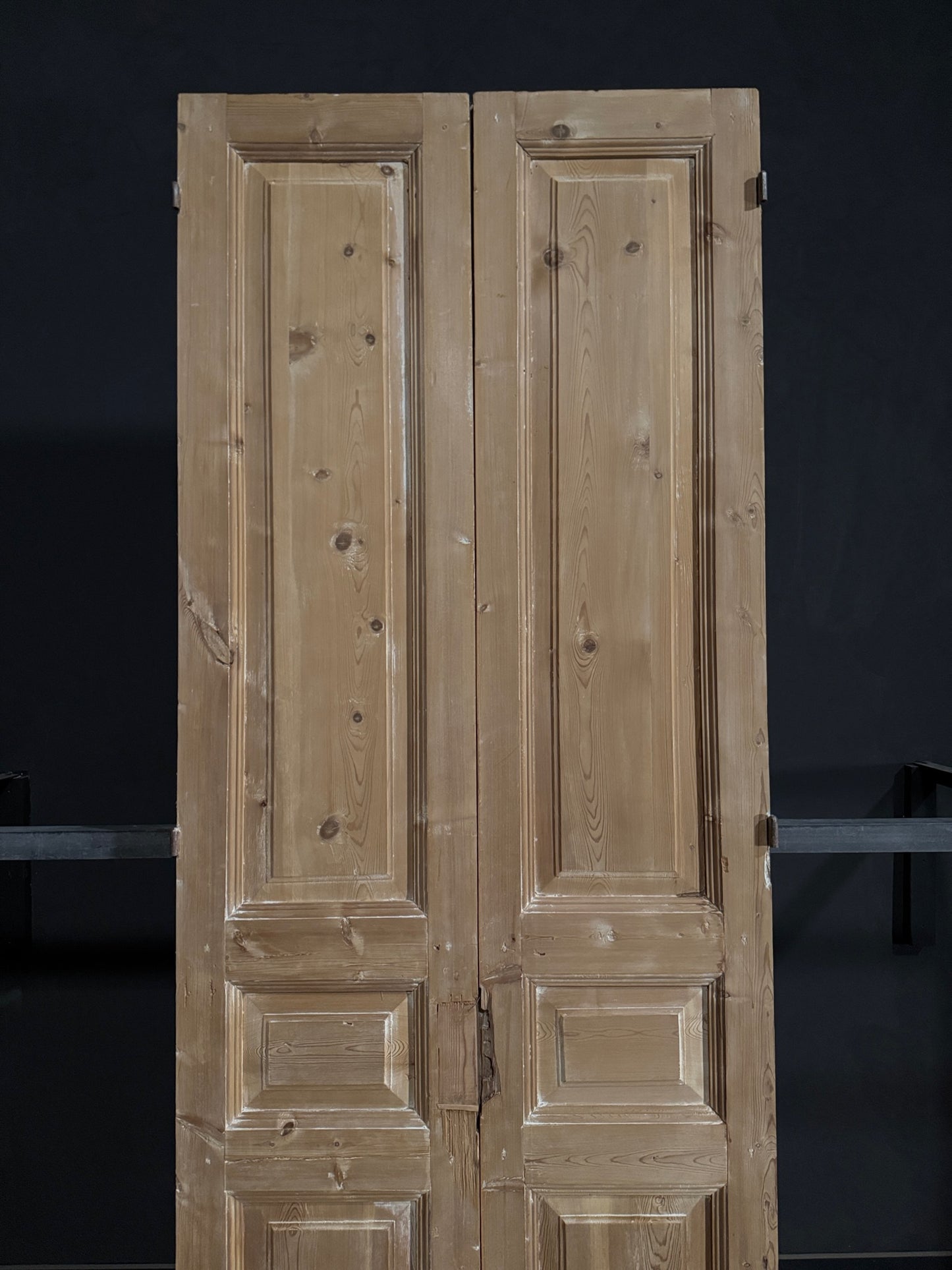 Antique 3 Panel Solid Double Doors - 39.75x110.5 - N322
