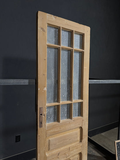 Antique Obscured Glass 9 Lite Single Door - 27.75x86.75 - N366